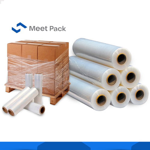 Kit Com 3 Bobinas Filme Stretch Transparente 600 Metros 2kg
