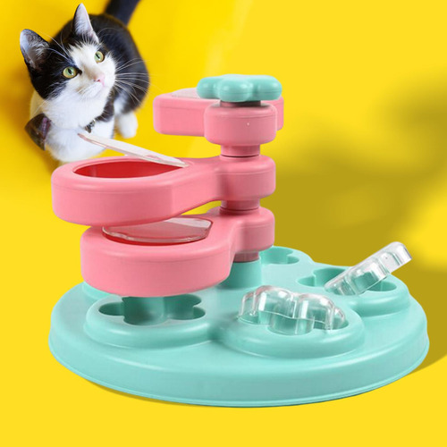 Cat Teasing Toy Slow Feeder Accesorios Giratorio Perros
