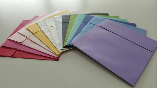 Sobres Especiales Papel Perlado U Opaco 16x16 Sol Recta X100 Color A Eleccion 24