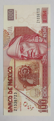 Billete De 100 Pesos De Nezahualcoyotl Familia F 