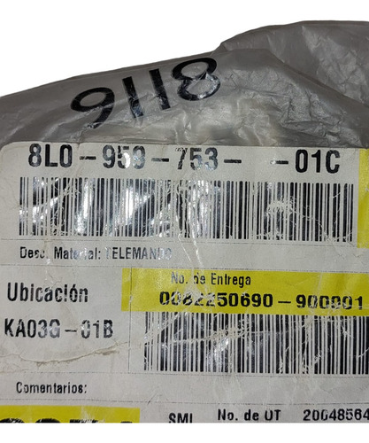 Mando De Alarma De Cierre De Audi A4 2000-2005 Original