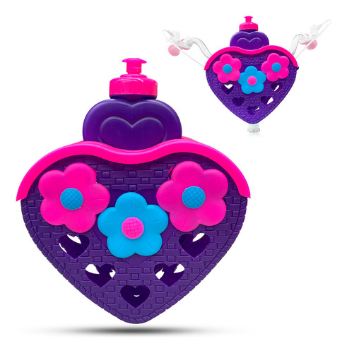 Canastilla Con Botella Para Bicicleta Infantil Niña R12-r16 Color Morado