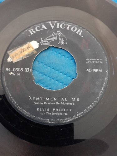 Vinilo Single De Elvis Presley La Paloma (0125