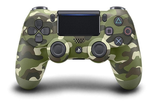 Imagem 1 de 3 de Controle joystick sem fio Sony PlayStation Dualshock 4 green camouflage