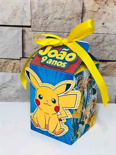 lembrancinhas caixinhas personalizada kit festa Pokemon