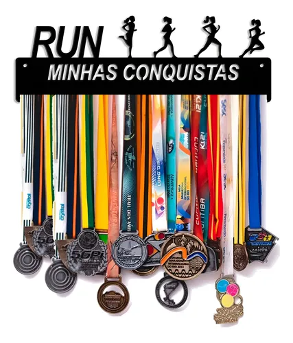 Porta Medalhas Corrida De Rua Feminino Ate 60 Medalhas