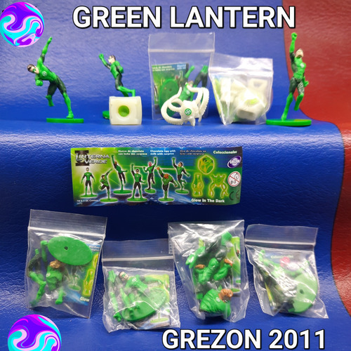 Set De Figuras Linterna Verde Marca Grezon 2011 Green Lanter
