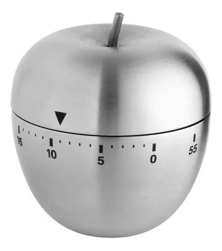 Alarma De Cocina, Decorativa Manzana Plateada, Acero Inoxida