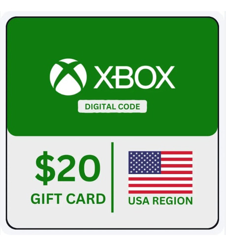 Tarjeta Xbox Microsoft Gift Card Región Usa ( 20 )