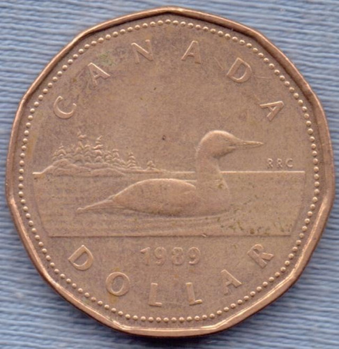 Canada 1 Dollar 1989 * Pajaro Bobo *