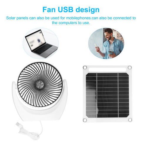 Ventilador Eléctrico Recargable Solar
