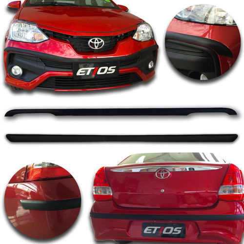 Toyota Etios Sedan Negro Protección De Paragolpes Kenny 2022