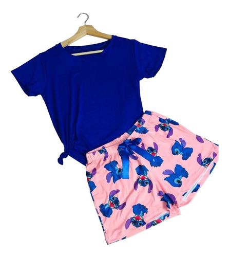 Pijama Short Y Camisa Hermoso Conjunto Para Mujer, Comodo