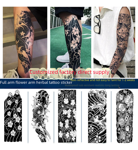Tatuaje Semipermanente Para Brazo Completo Zh-04 46.5x15.5cm