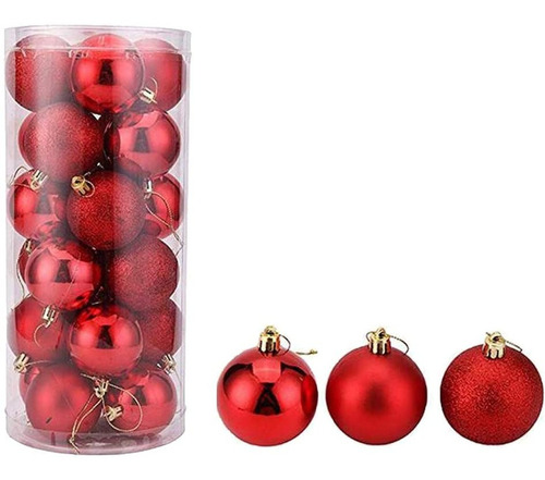 Adornos Navideños Set Bolas Navidad Esfera 6cm X 12 U