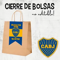 Comprar Etiqueta Cierra Bolsita Imprimible Golosinera Boca Juniors