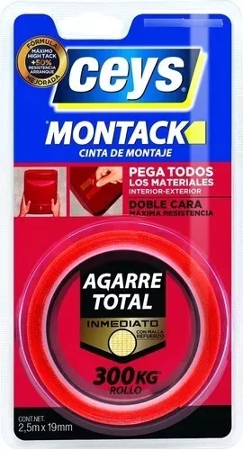 CINTA DOBLE CARA EXTRA FUERTE CEYS 1,5mX19mm