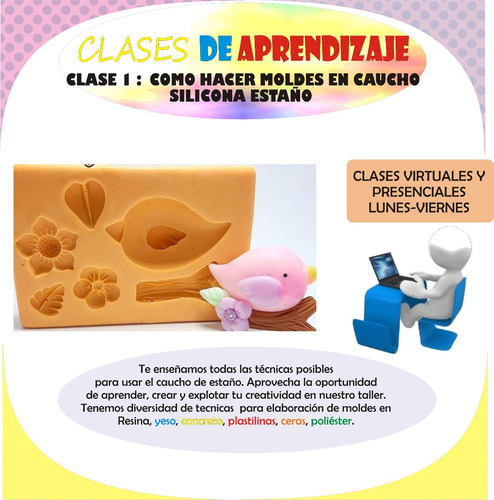 Imagen 2 de 6 de Caucho Silicona Moldes Mold 25 Liquido X500g Esculturas