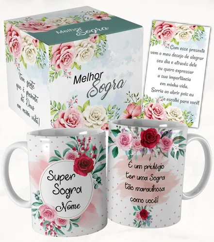 Caneca Para Sogra Super Sogra Flores Com Nome E Embalagem | MercadoLivre Caneca Para Sogra Super Sogra Flores Com Nome E Embalagem | MercadoLivre