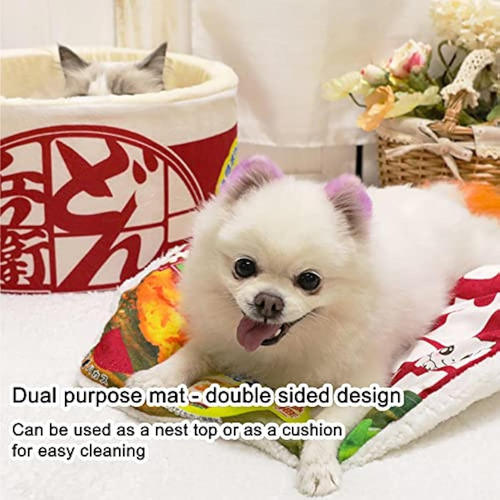 Cama Ramen Para Perros Y Gatos, Mantiene El Calor
