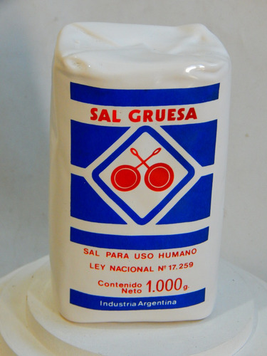 Publicidad Antigua Sal Gruesa Paquete De Ceramica