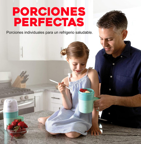 Máquina para helado personal con cuchara Dash color blanco y rojo 127V