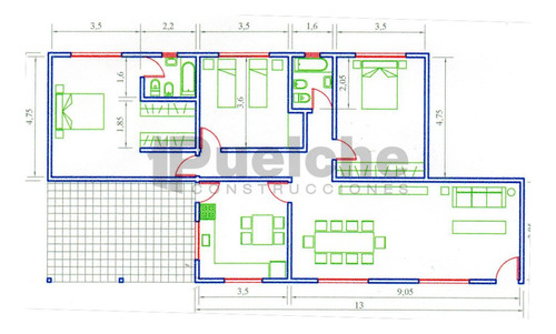Impactante Casa Estilo Minimalista, De 4 Ambientes Y Dos Baños, A Construir (modelo Ñancu) - En Ladrillos Y Hormigón - No Son Prefabricadas