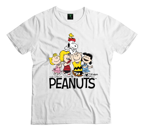 Polera Charlie Brown Peanuts Snoopy Xxl Hombre Mujer Blanca