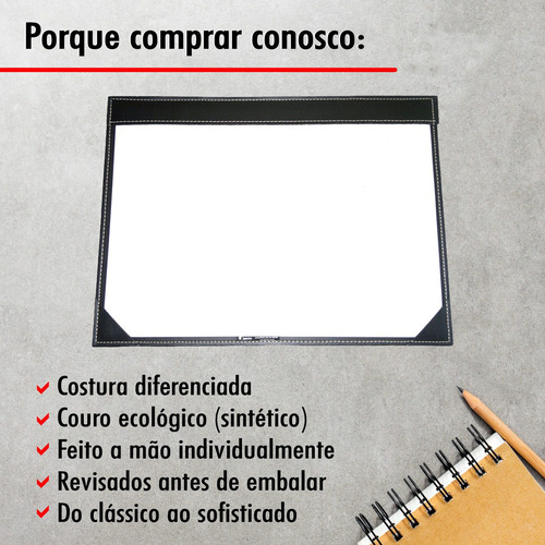 Porta Papel Planner A4 Risque Rabisque De Mesa Preto