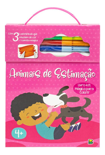 Livro-kit Mágico Para Colorir: Animais De Estimação, De Koral Books. Editorial Brasileitura, Tapa Mole En Português