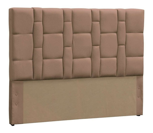  Cabeceira de cama box D'Monegatto Carlotta 2 corpos/Queen 160cm x 125cm Suede marrom-chocolate