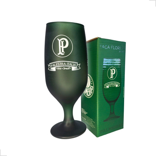 Taça Vinho Palmeiras De Vidro Chopp Cerveja 300ml Luxo Prime Cor Verde