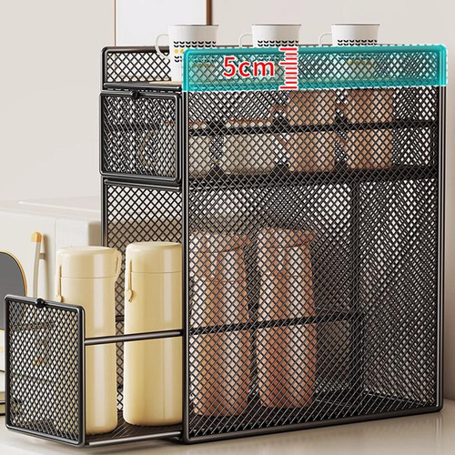 Organizador De Gabinete De Cocina Con Cesta Deslizante Para