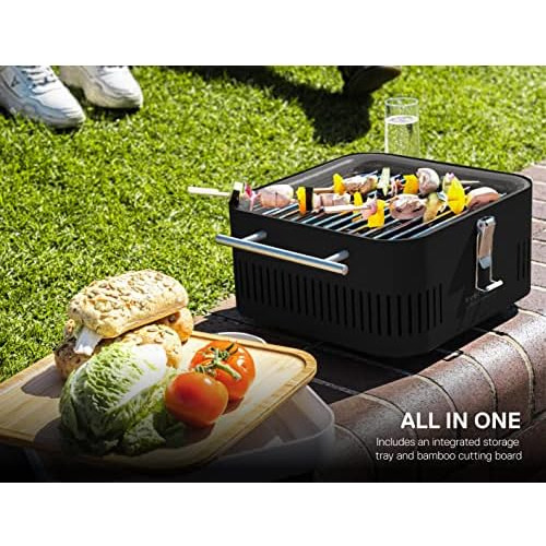 Parrilla Portátil Cube De Carbón, Barbacoa De Mesa, P...