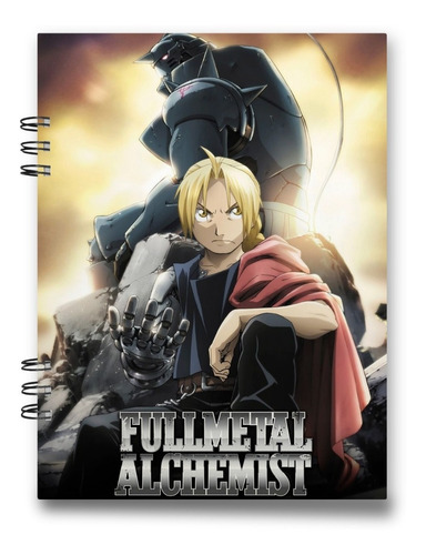 Imagen 2 de 5 de Cuaderno Full Metal Alchemist 15x20 Cms Mediacarta 100 Hojas