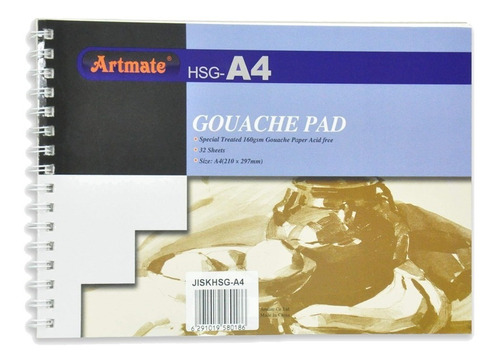 Block Gouache Artmate A4 160g 32h Espiralado Ahsg-a4