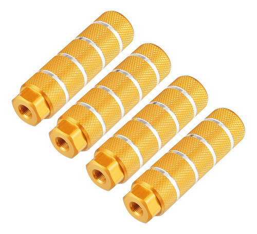 4 Posapies Trasero Para Bici Bmx Mtb Eje Diá 9.5mm Amarillo