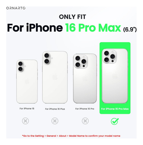 Chh Ornarto Funda For iPhone 16 Pro Max, Azul Cielo, Silicona