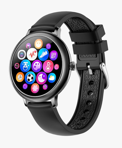 Smartwatch Reloj Inteligente Jd Paris Con Malla De Silicona Negra, Pantalla Color 1.09´´, Malla Metálica Adicional Certificación Ip67 Y Medidor De Spo2