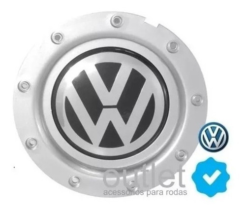 Imagem 1 de 5 de Calota Miolo Tampa Centro Roda P/ Audi Rs4 Prata Volkswagen