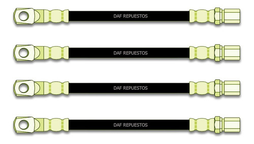 4 Flexibles De Freno Delantero Y Trasero Para Fiat 128 