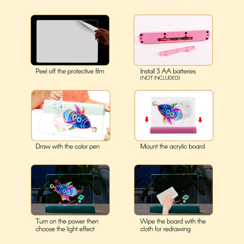 I Light Up Doodle Boards: Tableta De Dibujo 3d Para