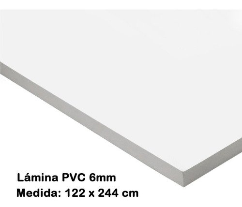 Imagen 1 de 2 de Lámina De Pvc 6mm De Espesor (122cm X 244)