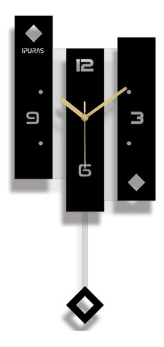 Shisedeco Creative Mute - Reloj De Pendulo Grande Moderno En
