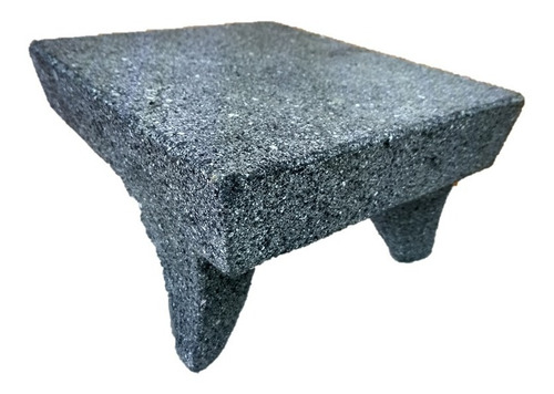 Metate De Piedra Volcanica De 26 Cm X 31 Cm.