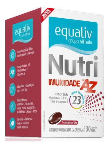 Nutri Imunidade A Z Vitamina 23 Nutrientes 30 Cáps - Equaliv