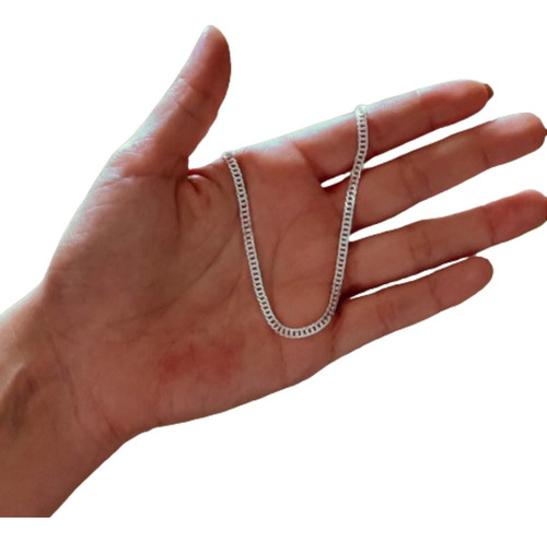 Colar Cordão Grumet 3mm 45cm Feminino Em Prata 925 Cor Prateado