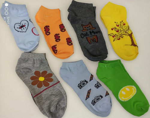 12 Pares De Calcetines Para Dama Surtido
