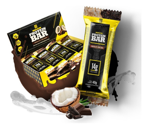 Iridium Protein Bar - Caixa C/ 12 Unidades Barra De Proteina Sabor Coco Com Chocolate