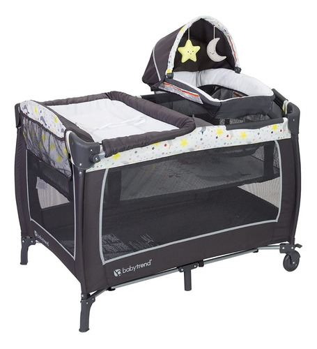 Baby Trend Lil Snooze Deluxe Twinkle Moises Cuna Corral Bebe